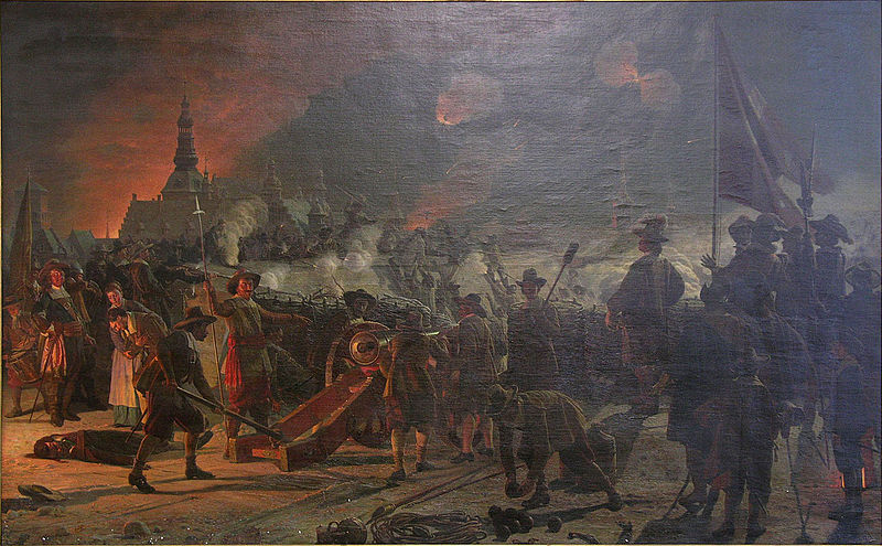 Danish defenders fire at the attackers, 11 February 1659.