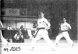 October 1998, the Japanese team winning the Women's Team Kata Competition at the 14th WKF Karate World Championships held in Brazil.