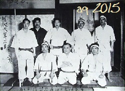February 1933, Ikaho Onsen in Gunma prefecture. Photography of the meeting with Master Yabiku Mōden in the branch Dōjō.