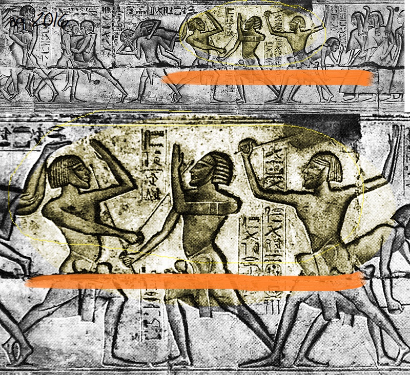 Stick fencer representations under the "Window of Appearance" (or snapshot of life) of Ramses III.
