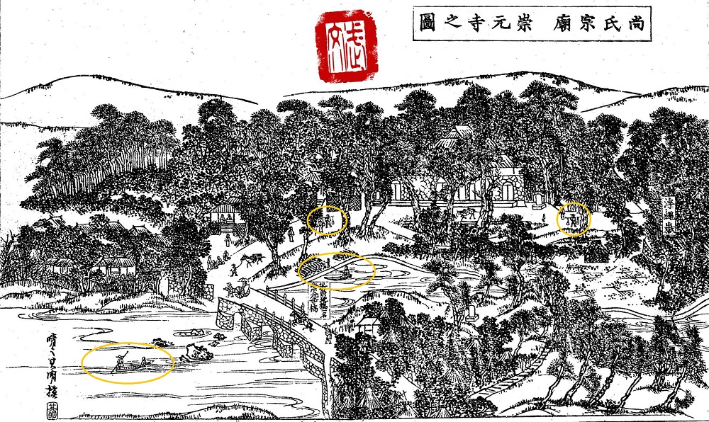19th century illustration of the Sogen-ji area in Tomari.